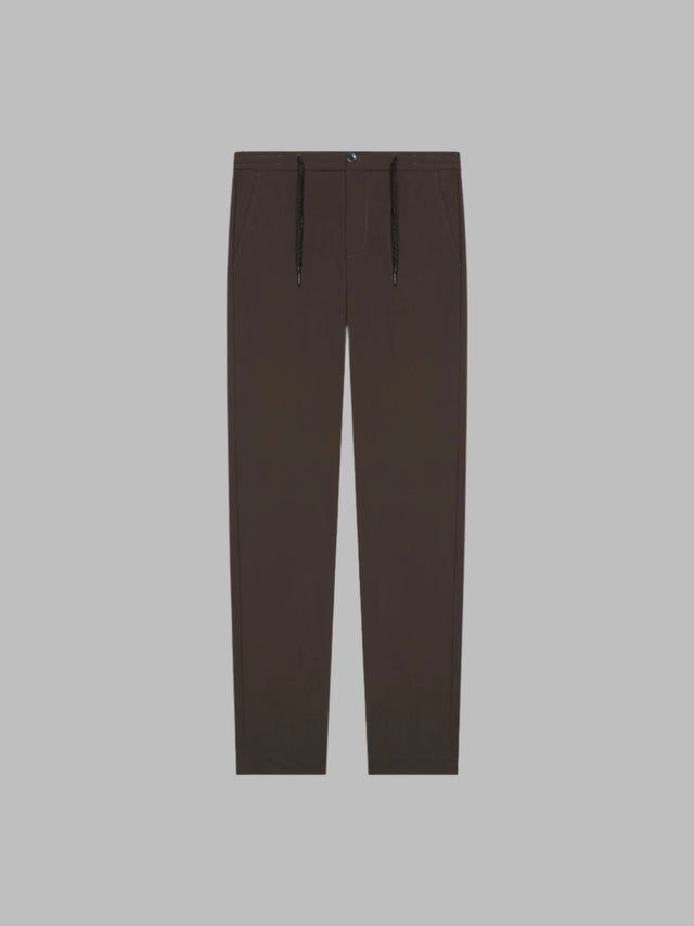 VALENZA TECH STRETCH TROUSER DARK BROWN