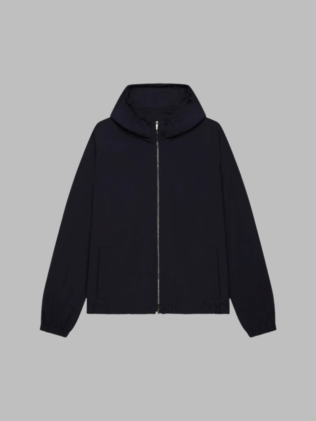 VALENZA TECH STRETCH HOODED BLOUSON NAVY