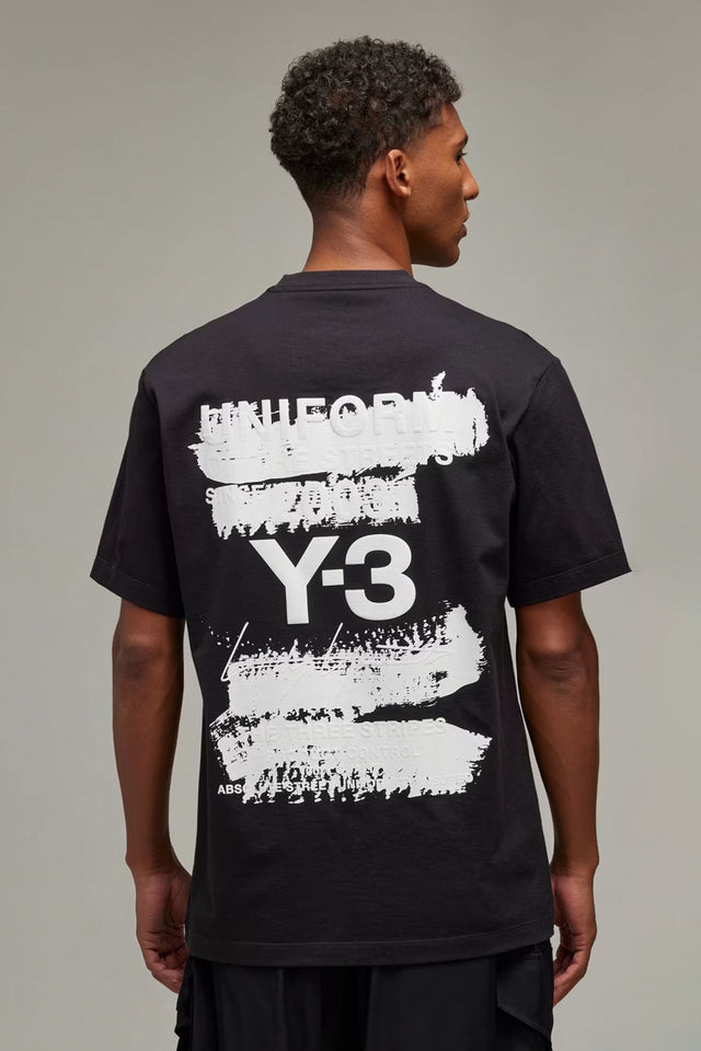 Y-3 GRAPHIC T-SHIRT BLACK