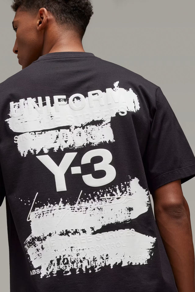 Y-3 GRAPHIC T-SHIRT BLACK