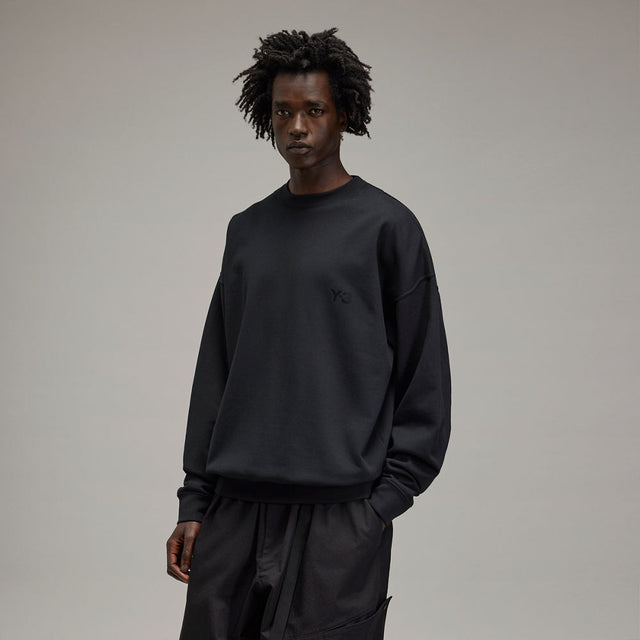 Y-3 FRENCH TERRY SWEAT BLACK