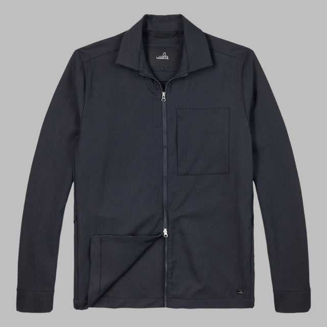 WAHTS SUMMER WOOL SHIRT JACKET NAVY