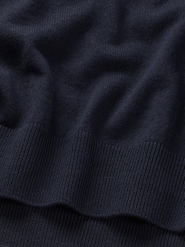 MERSINO ORIGINALE HALF ZIP SWEATER NAVY - Hombre Amsterdam