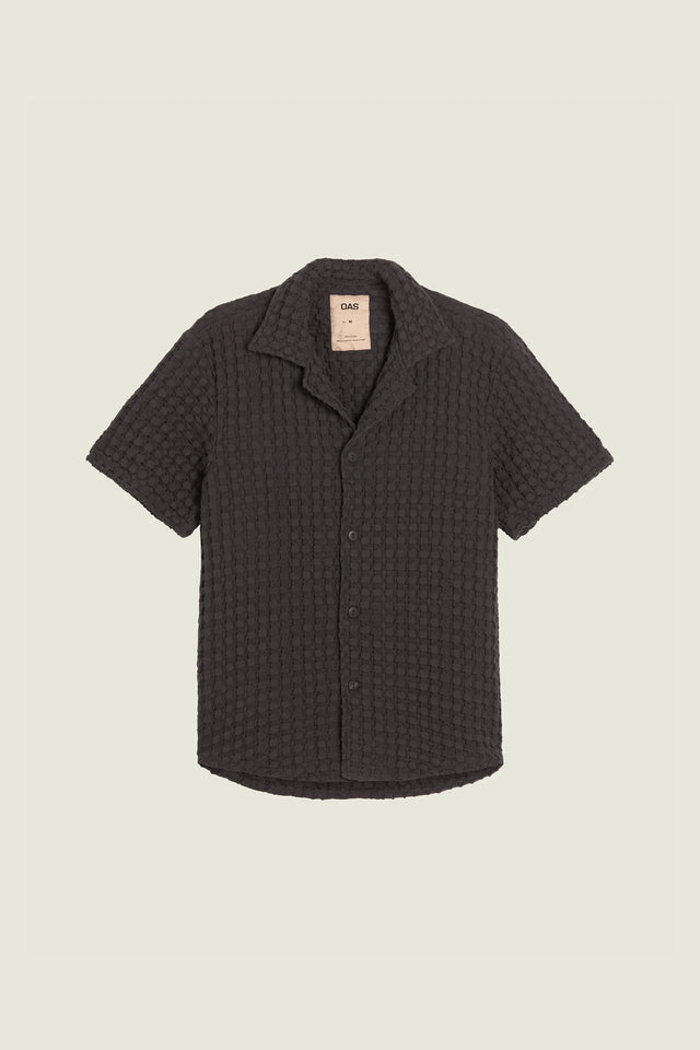 OAS WAFFLE SHIRT NEARLY BLACK - Hombre Amsterdam