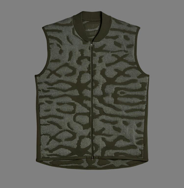 Y-3 RUNNING ENGINEERED INSULATED VEST GREEN