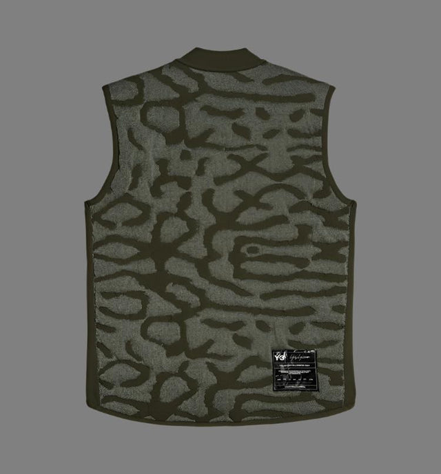 Y-3 RUNNING ENGINEERED INSULATED VEST GREEN