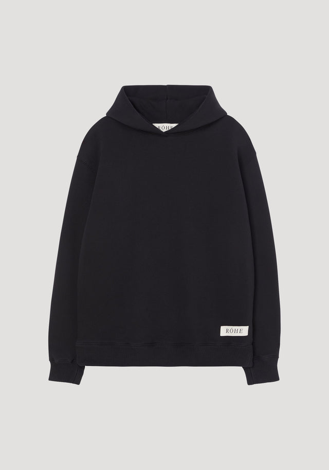 RÓHE OVERSIZED HOODED SWEATSHIRT BLACK - Hombre Amsterdam