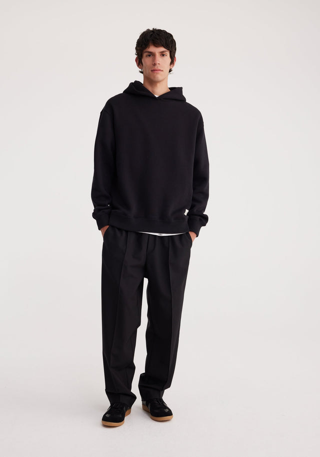 RÓHE OVERSIZED HOODED SWEATSHIRT BLACK - Hombre Amsterdam