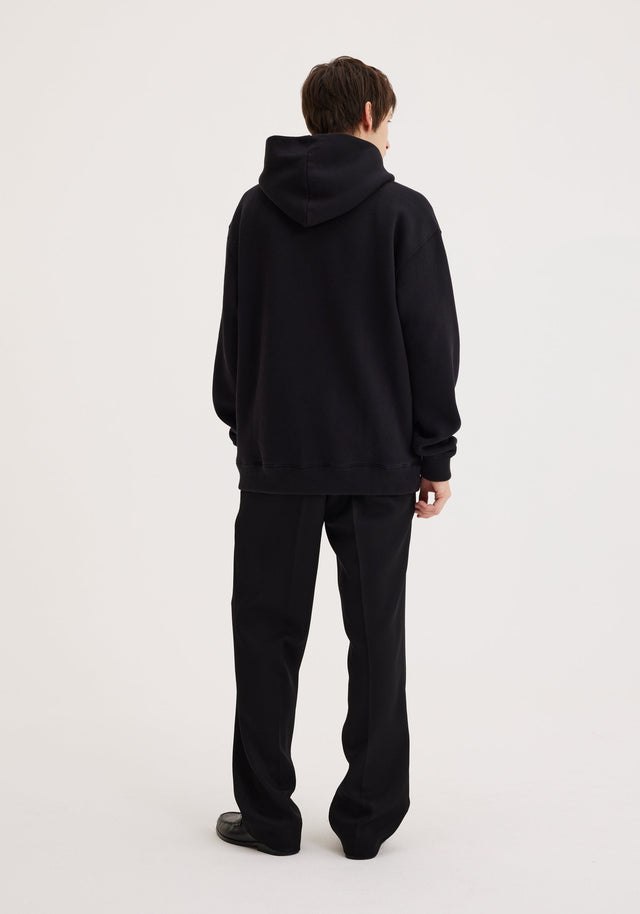 RÓHE OVERSIZED HOODED SWEATSHIRT BLACK - Hombre Amsterdam