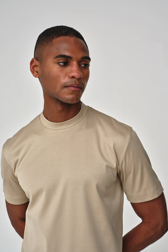 VALENZA INTERLOCK SUPIMA T - SHIRT BEIGE - Hombre Amsterdam