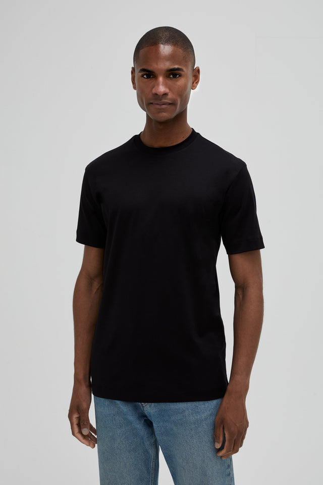 VALENZA INTERLOCK SUPIMA T - SHIRT BLACK - Hombre Amsterdam