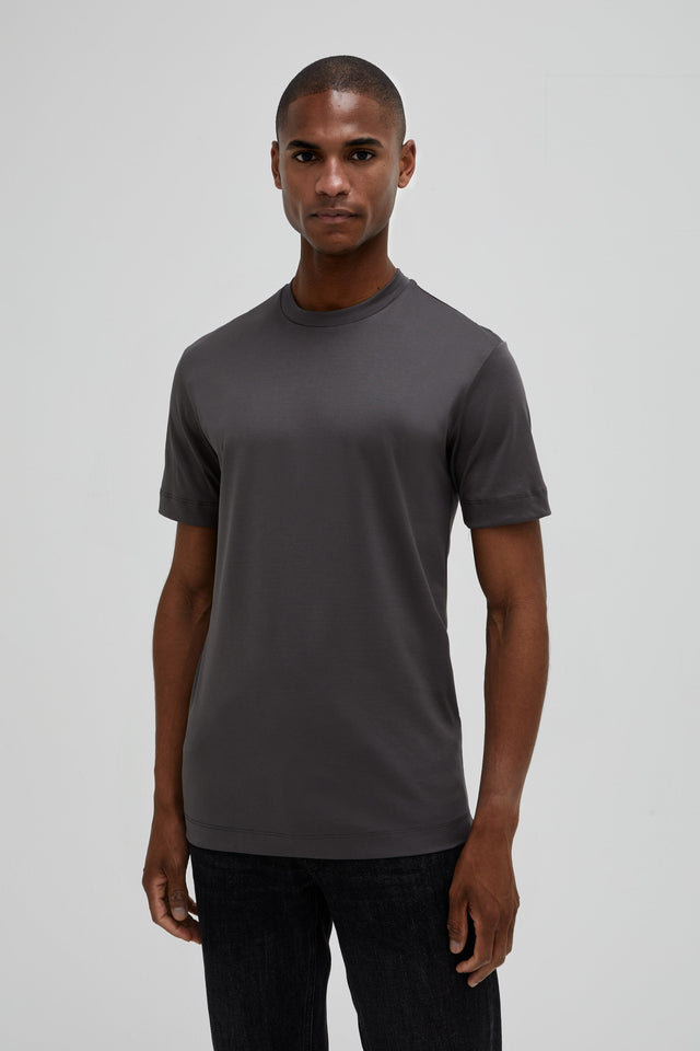 VALENZA INTERLOCK SUPIMA T - SHIRT DARK GREY - Hombre Amsterdam