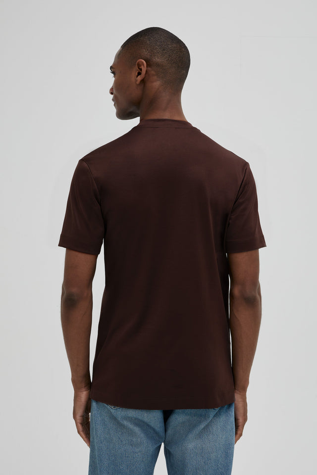 VALENZA INTERLOCK SUPIMA T - SHIRT EBONY BROWN - Hombre Amsterdam