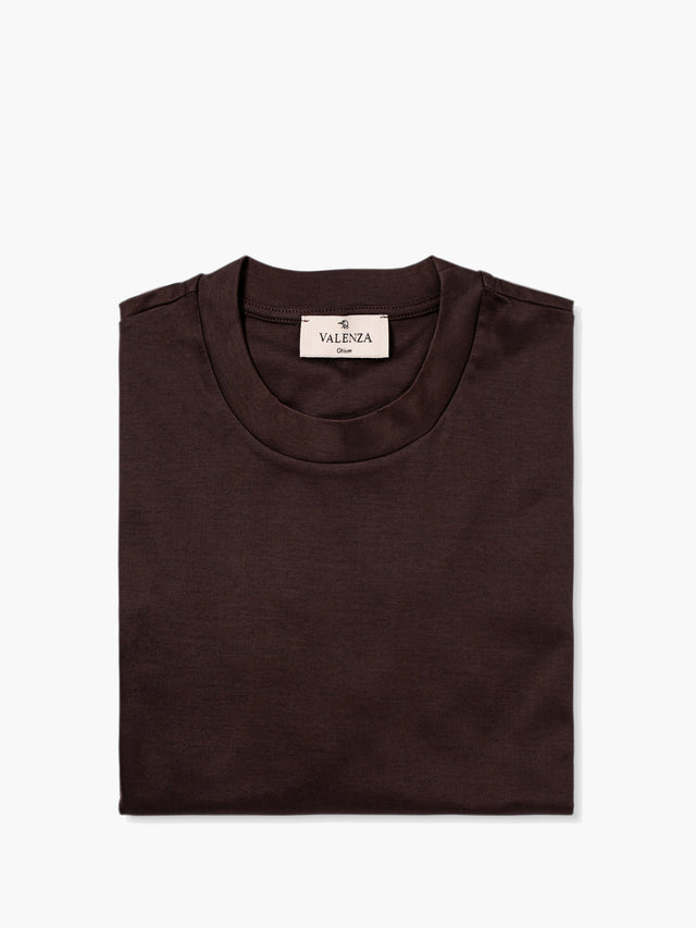 VALENZA INTERLOCK SUPIMA T - SHIRT EBONY BROWN - Hombre Amsterdam