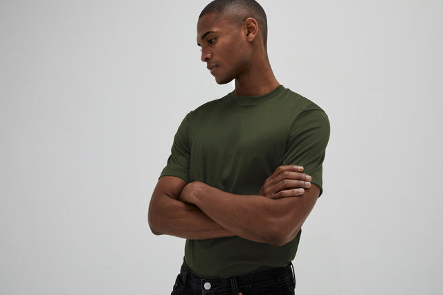 VALENZA INTERLOCK SUPIMA T - SHIRT GREEN - Hombre Amsterdam