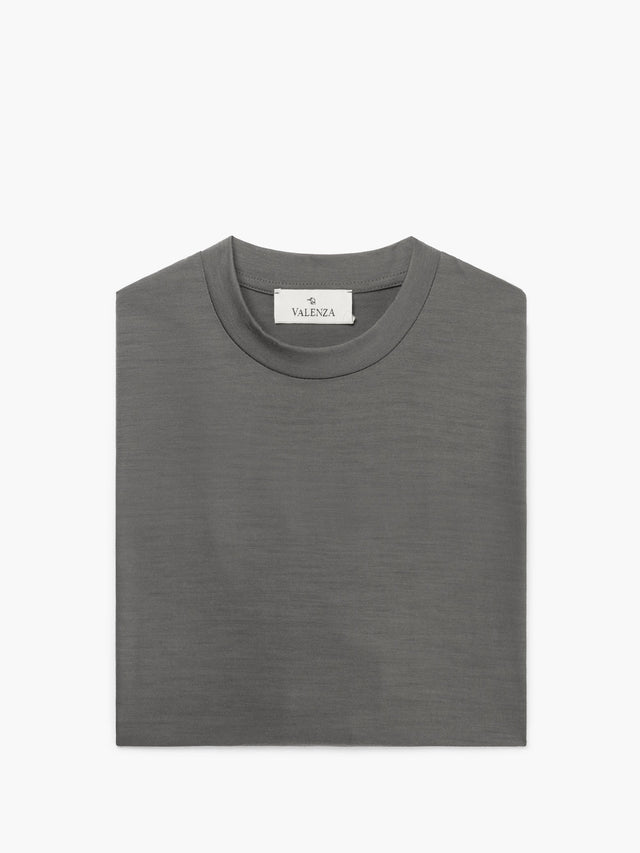 VALENZA JERSEY MERINO T - SHIRT TAUPE - Hombre Amsterdam