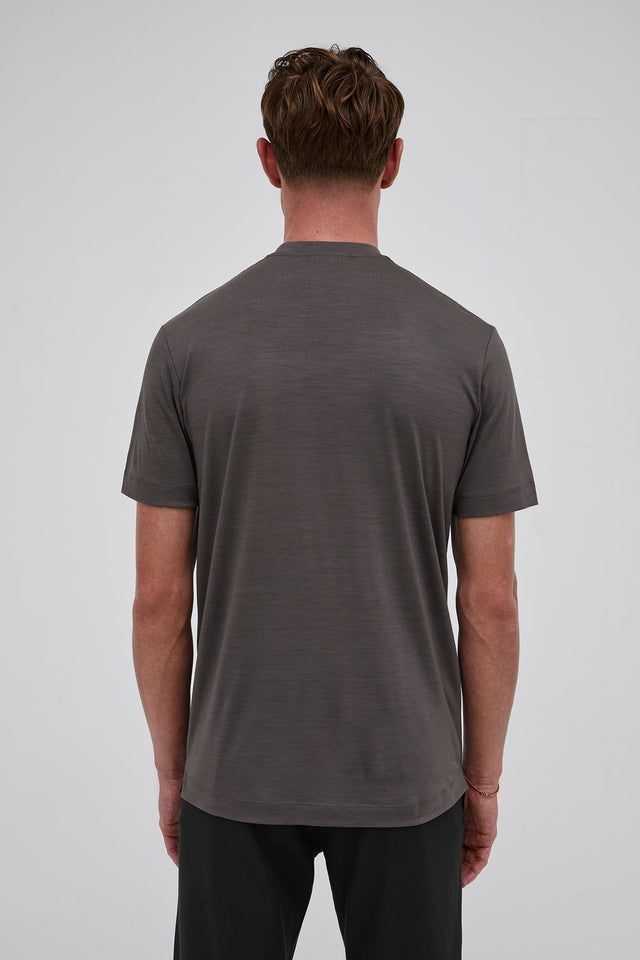 VALENZA JERSEY MERINO T - SHIRT TAUPE - Hombre Amsterdam