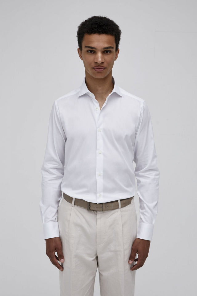 VALENZA SHIRT STRETCH TWILL WHITE - Hombre Amsterdam