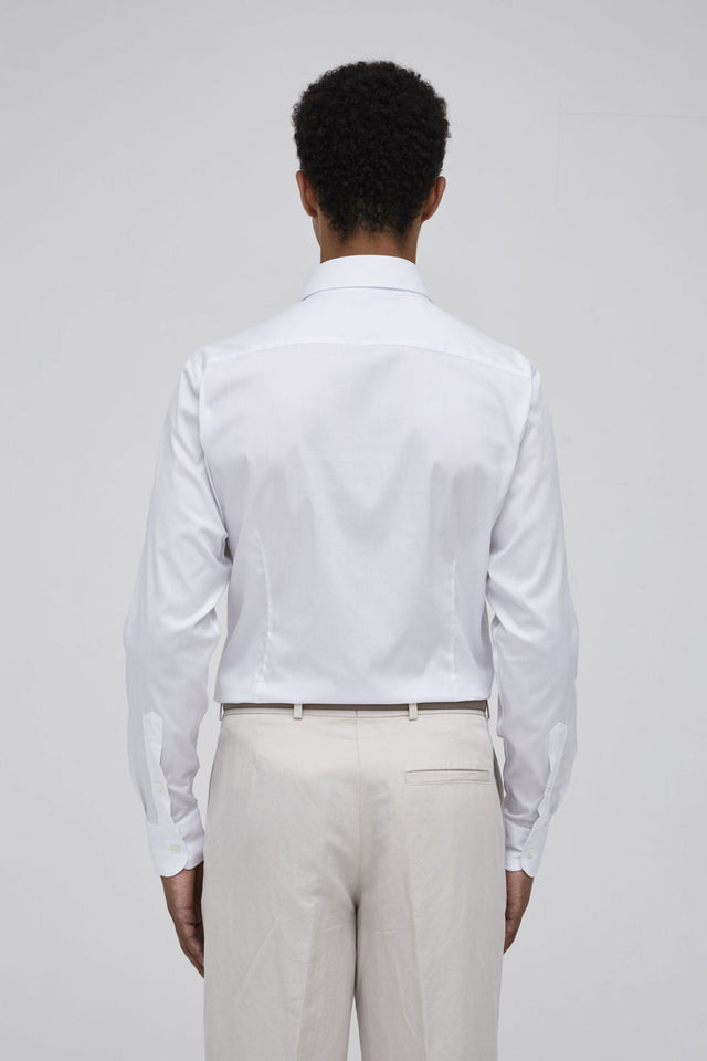 VALENZA SHIRT STRETCH TWILL WHITE - Hombre Amsterdam