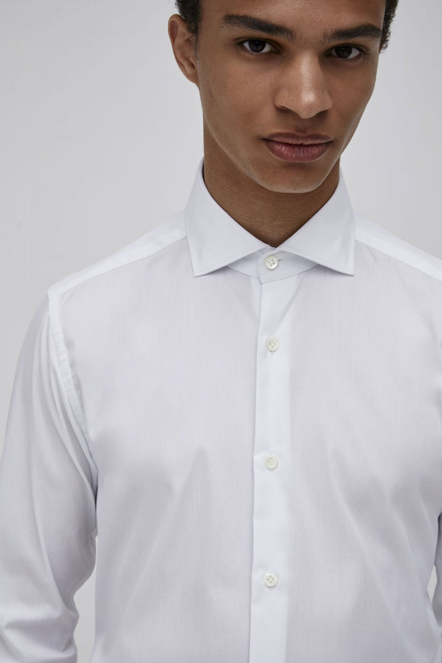 VALENZA SHIRT STRETCH TWILL WHITE - Hombre Amsterdam