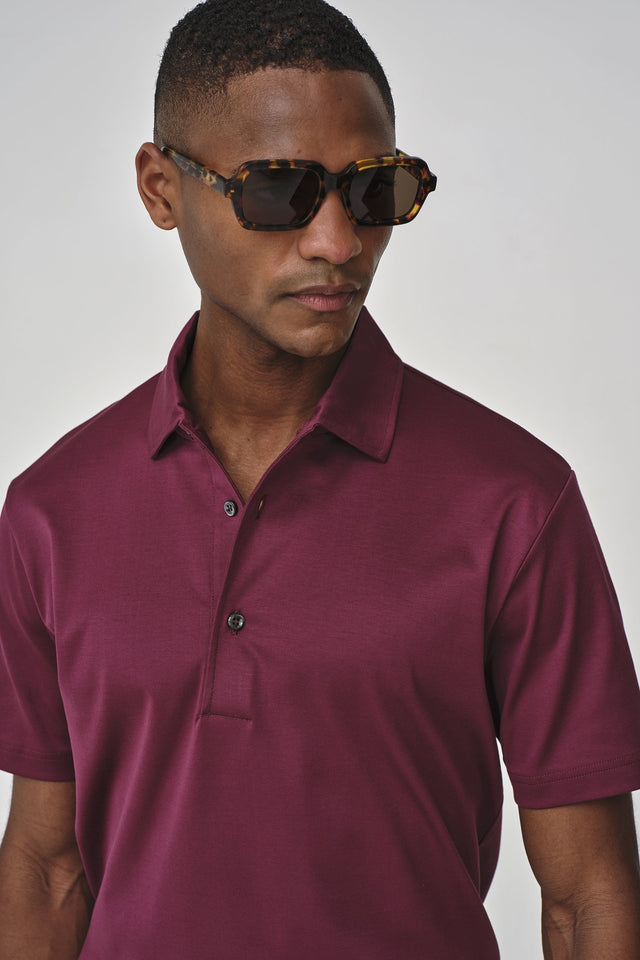 VALENZA SUPIMA POLO AUBERGINE - Hombre Amsterdam