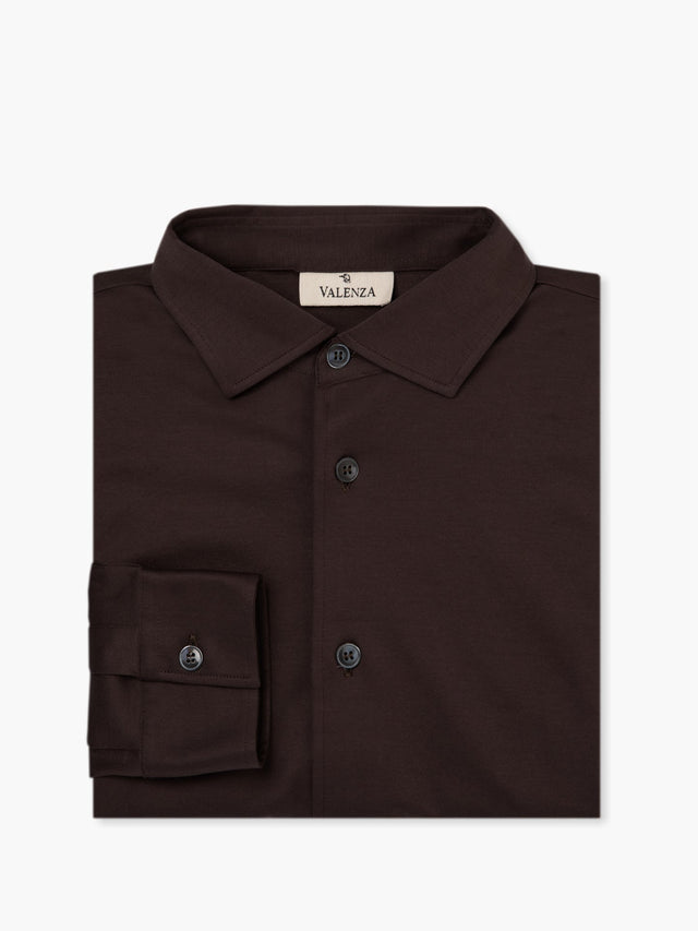 VALENZA SUPIMA SHIRT LONG SLEEVE EBONY - Hombre Amsterdam