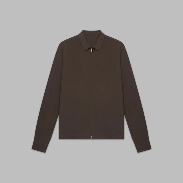 VALENZA TECH STRETCH OVERSHIRT DARK BROWN - Hombre Amsterdam