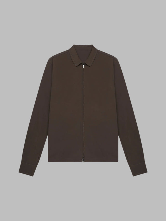 VALENZA TECH STRETCH OVERSHIRT DARK BROWN - Hombre Amsterdam