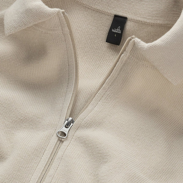 WAHTS FULL ZIP PULLOVER WHITE SAND - Hombre Amsterdam