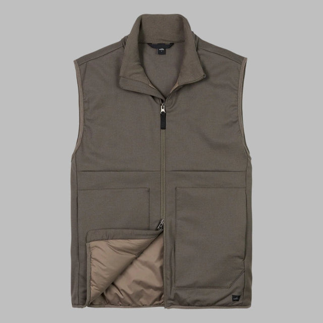 WAHTS TECH STRETCH WOOL VEST TAUPE - Hombre Amsterdam