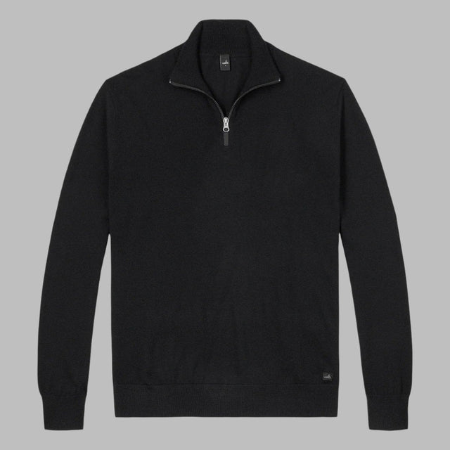 WAHTS ZIP PULLOVER BLACK - Hombre Amsterdam