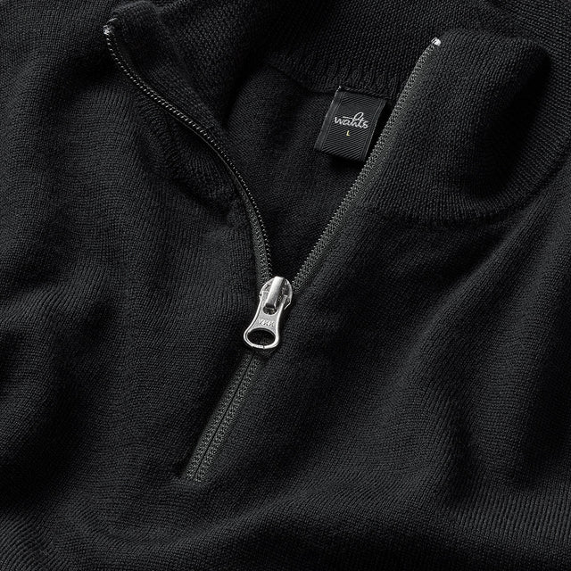 WAHTS ZIP PULLOVER BLACK - Hombre Amsterdam