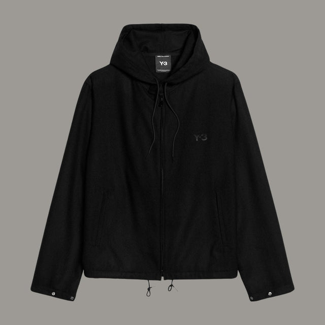 Y - 3 FLANNEL TOP HOODIE BLACK - Hombre Amsterdam